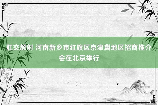肛交颜射 河南新乡市红旗区京津冀地区招商推介会在北京举行