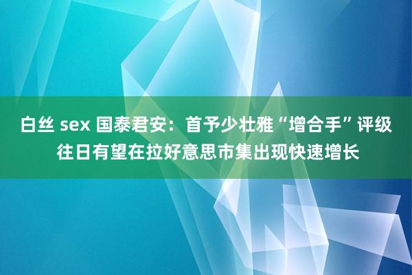 白丝 sex 国泰君安：首予少壮雅“增合手”评级 往日有望在拉好意思市集出现快速增长