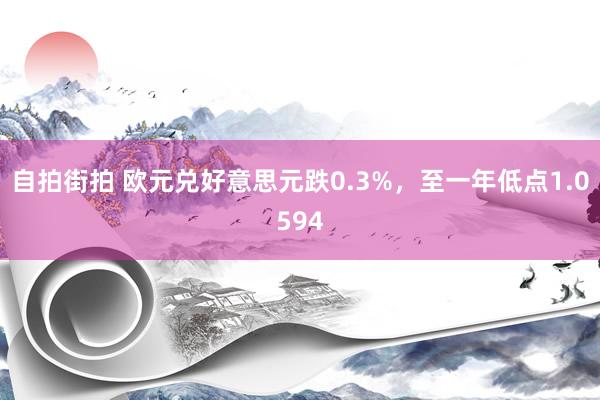 自拍街拍 欧元兑好意思元跌0.3%，至一年低点1.0594